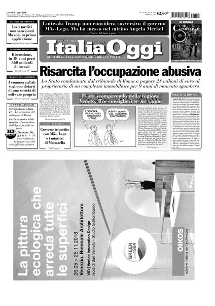 Italia oggi : quotidiano di economia finanza e politica